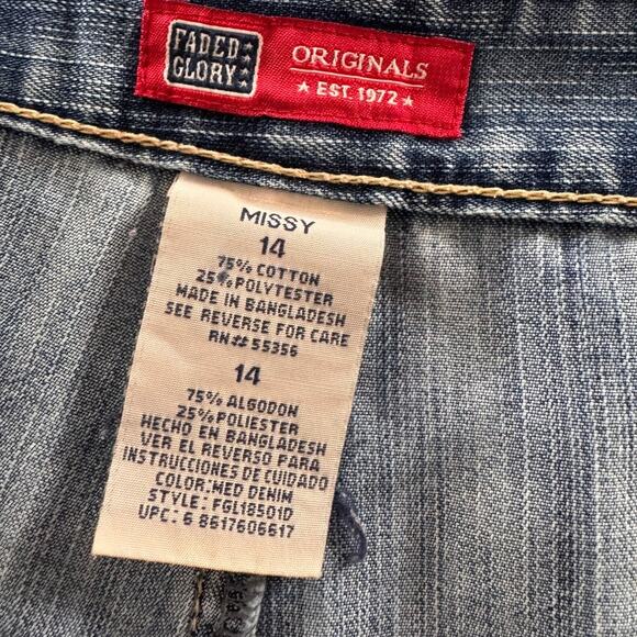 Faded Glory Misses Size 14 Blue Denim Mini Skirt - Picture 3 of 8